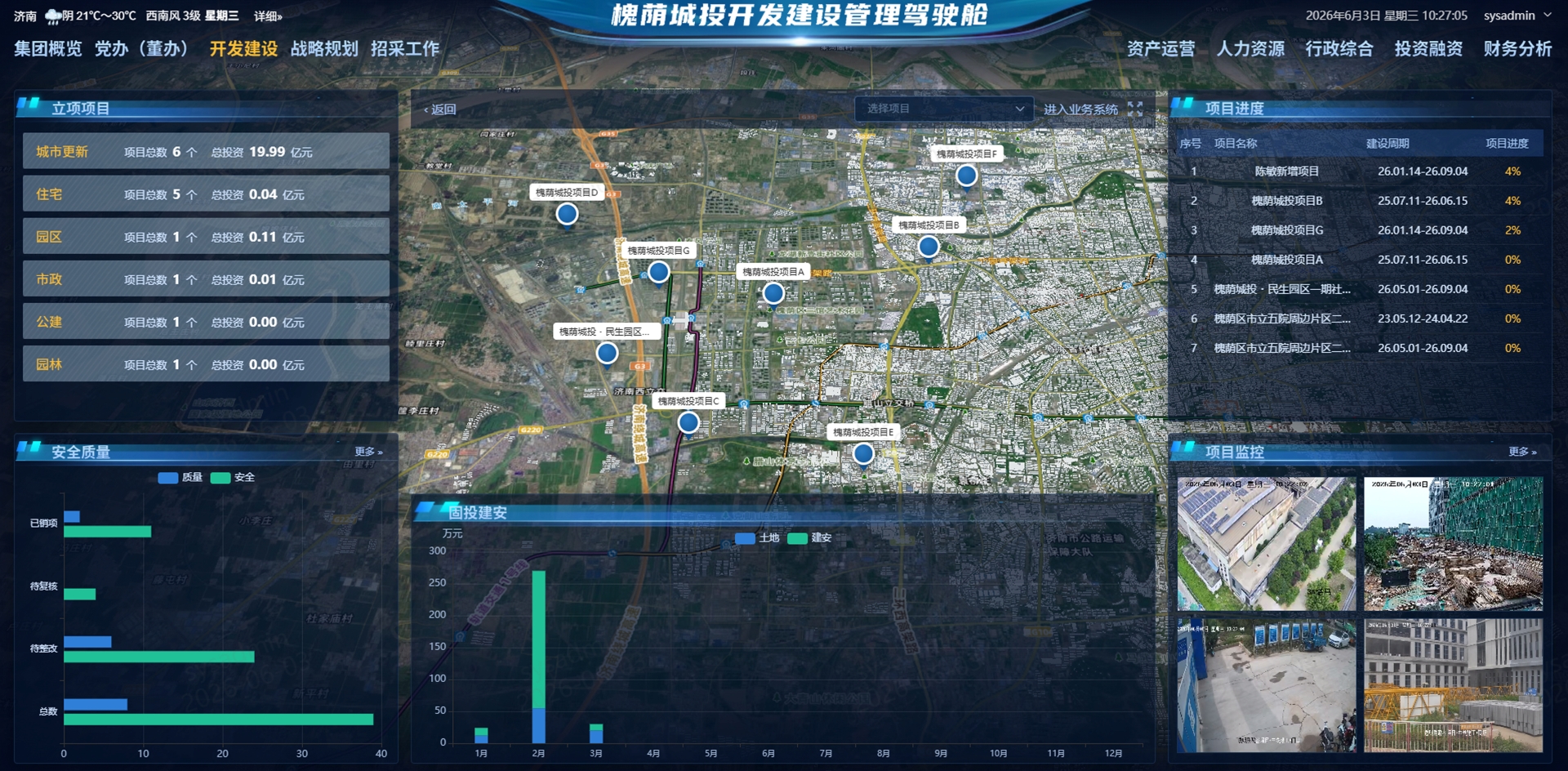 槐荫城投智慧建设协同平台