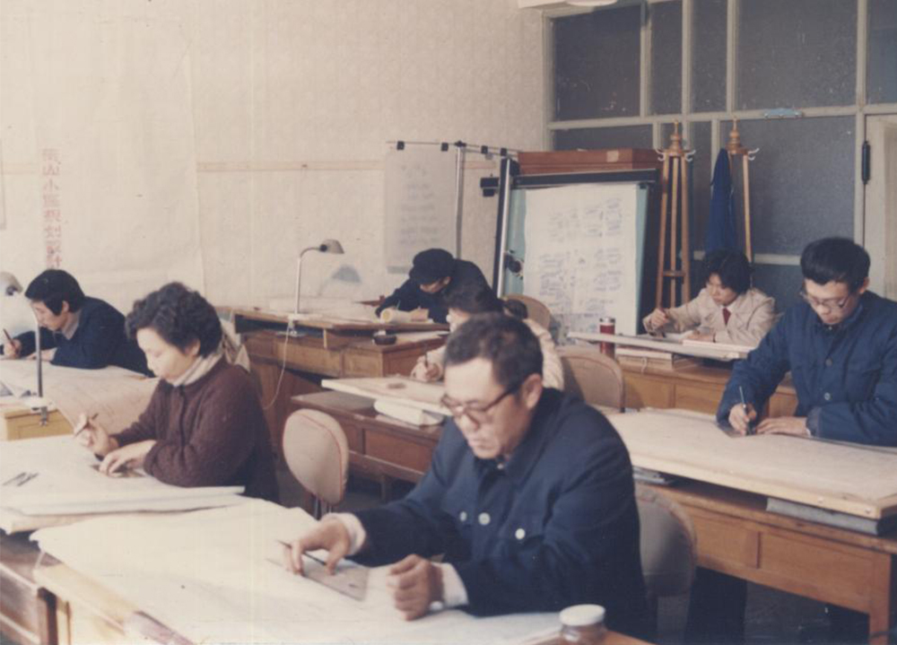 1988年济南市建筑设计院二所研究工作现场